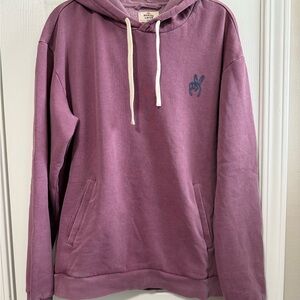 Marine Layer Peace Sign Embroidered Hoodie